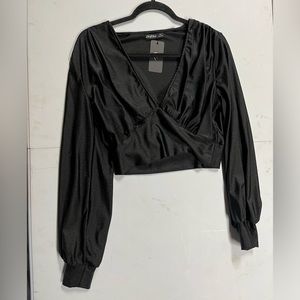 Long Sleeve Sexy Crop Top